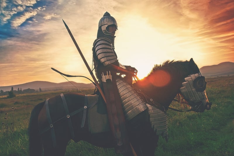 Knight in armor with sword